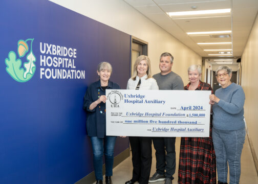 Landmark $1.5 million pledge made by Uxbridge Hospital Auxiliary